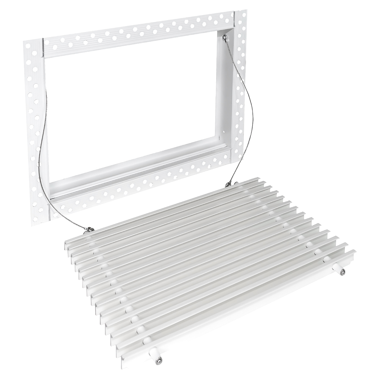 Дизайнерская съемная решетка для скрытого монтажа Brofer FUTURE-15 400x150 белая